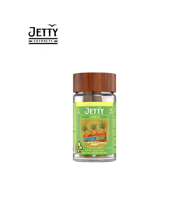 Photograph of product: PINEAPPLE EXPRESS X ROYAL CHERRY 2.5G INFUSED 5 PACK PREROLLS