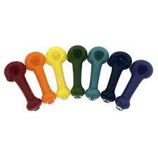 Photograph of product: 4.5" Dotted Gold Fumed Glass Pipe $16 - 