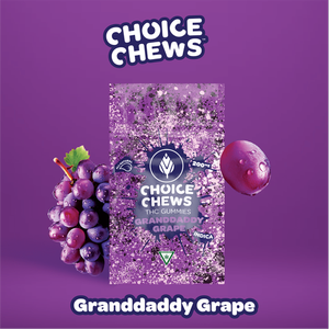 Photograph of product: Choice - Granddaddy Grape (Oui'd) - 200mg Gummies