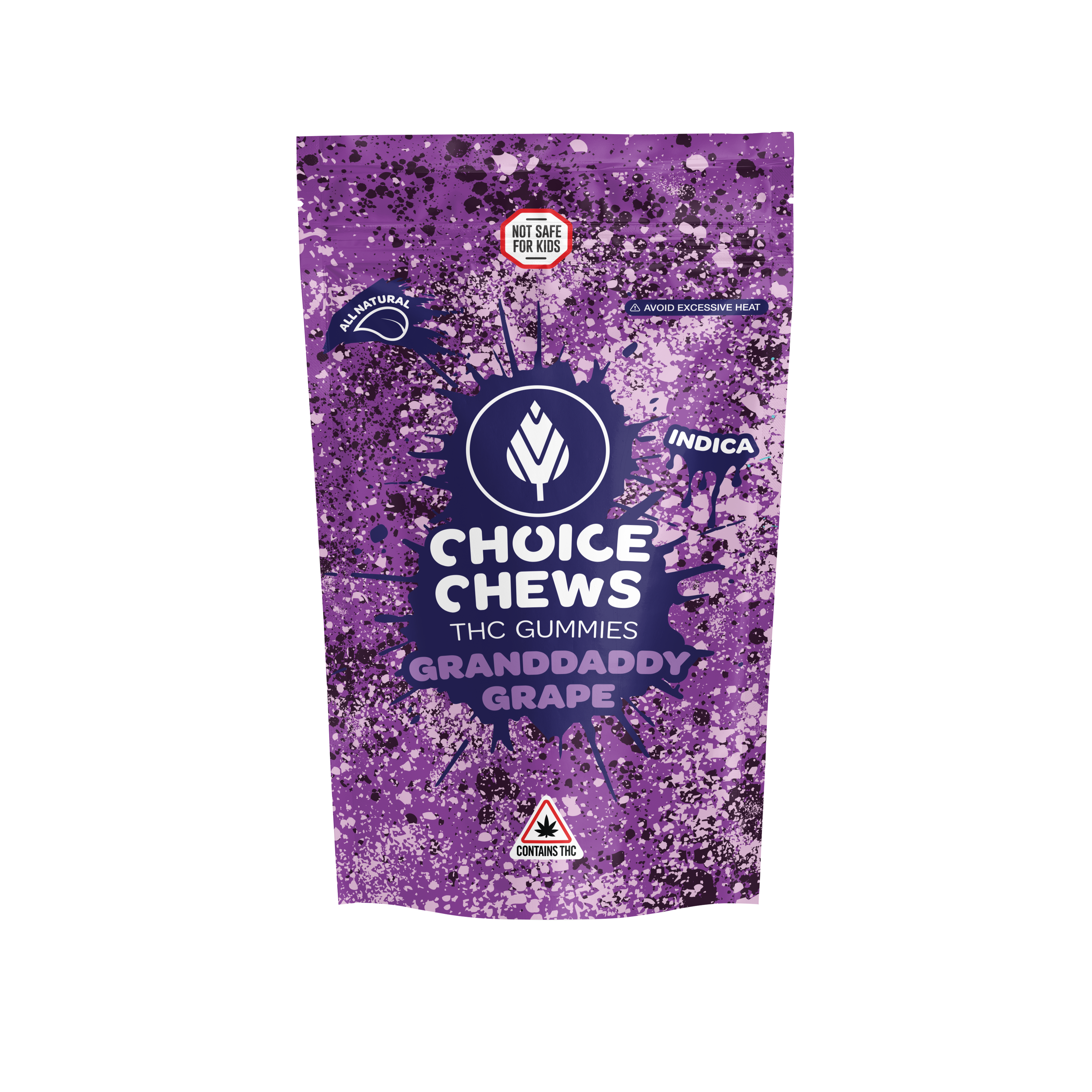 Photograph of product: Grandaddy Grape Chews | 100mg | 20ct (I)
