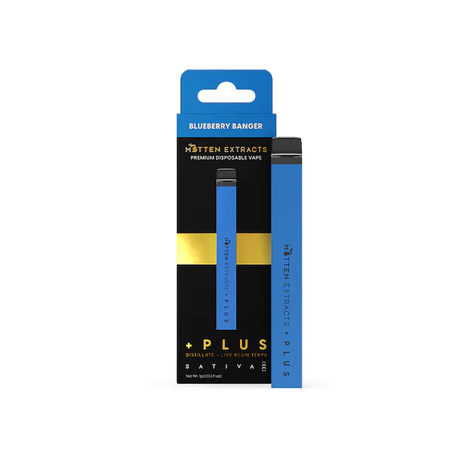 Photograph of product: Mitten Extracts - Disposable Vape Cart - Blueberry Banger