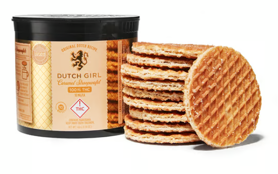 Photograph of product: Dutch Girl - Caramel Stroopwafel - 100mg