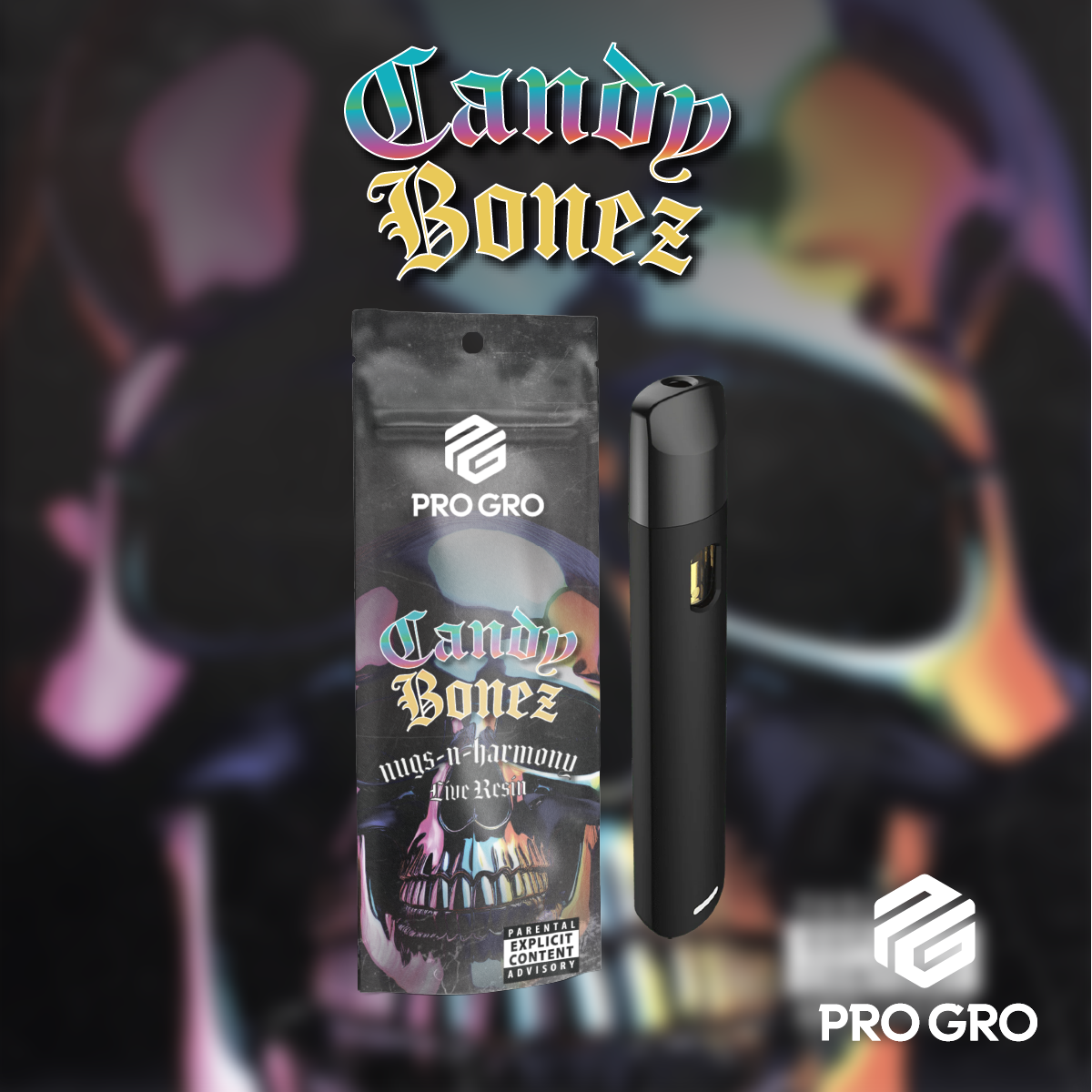Photograph of product: ProGro Candy Bonez All-In-One Live Resin Vape | 1g
