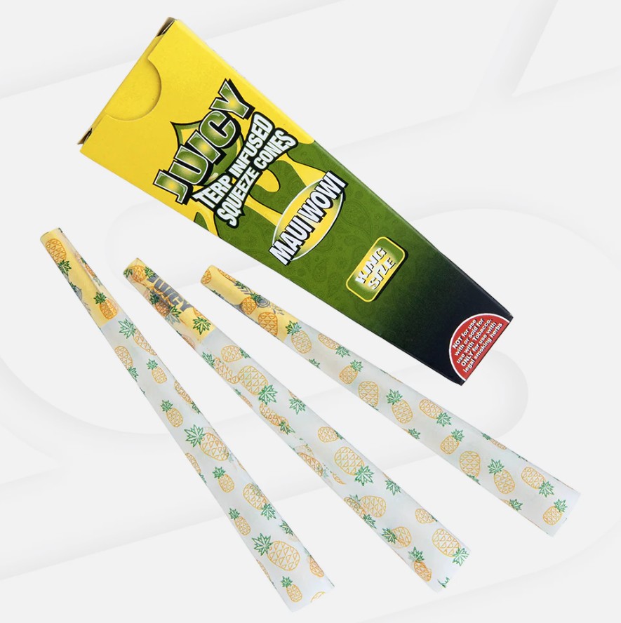 Photograph of product: Rolling Supplies | King Size Terp Infused Cones (3pk) | Maui Wowi