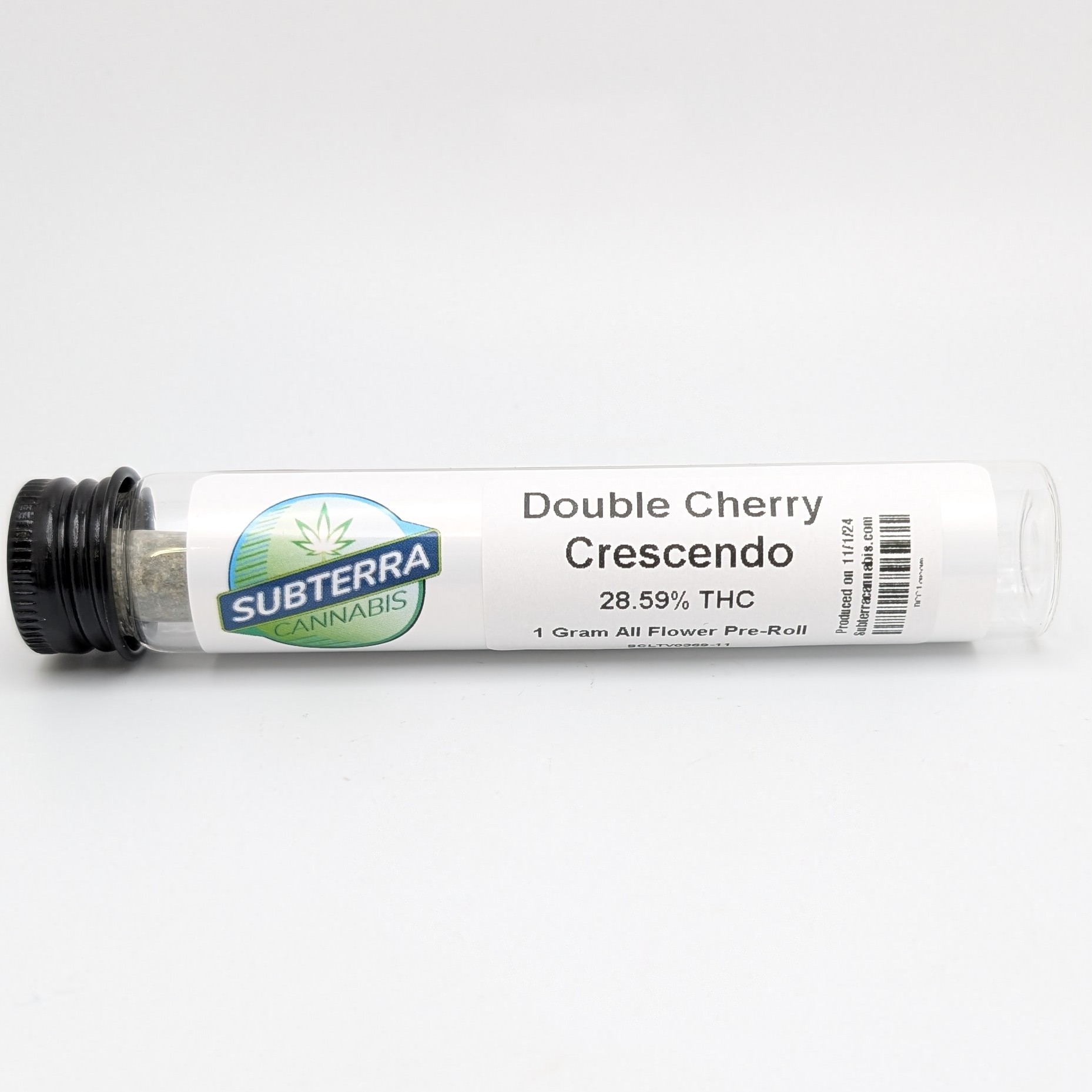 Photograph of product: Double Cherry Crescendo 1g Pre Roll