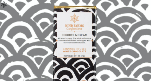 Photograph of product: Kind Farms - Cookies and Cream Chocolate Bar 200mg
