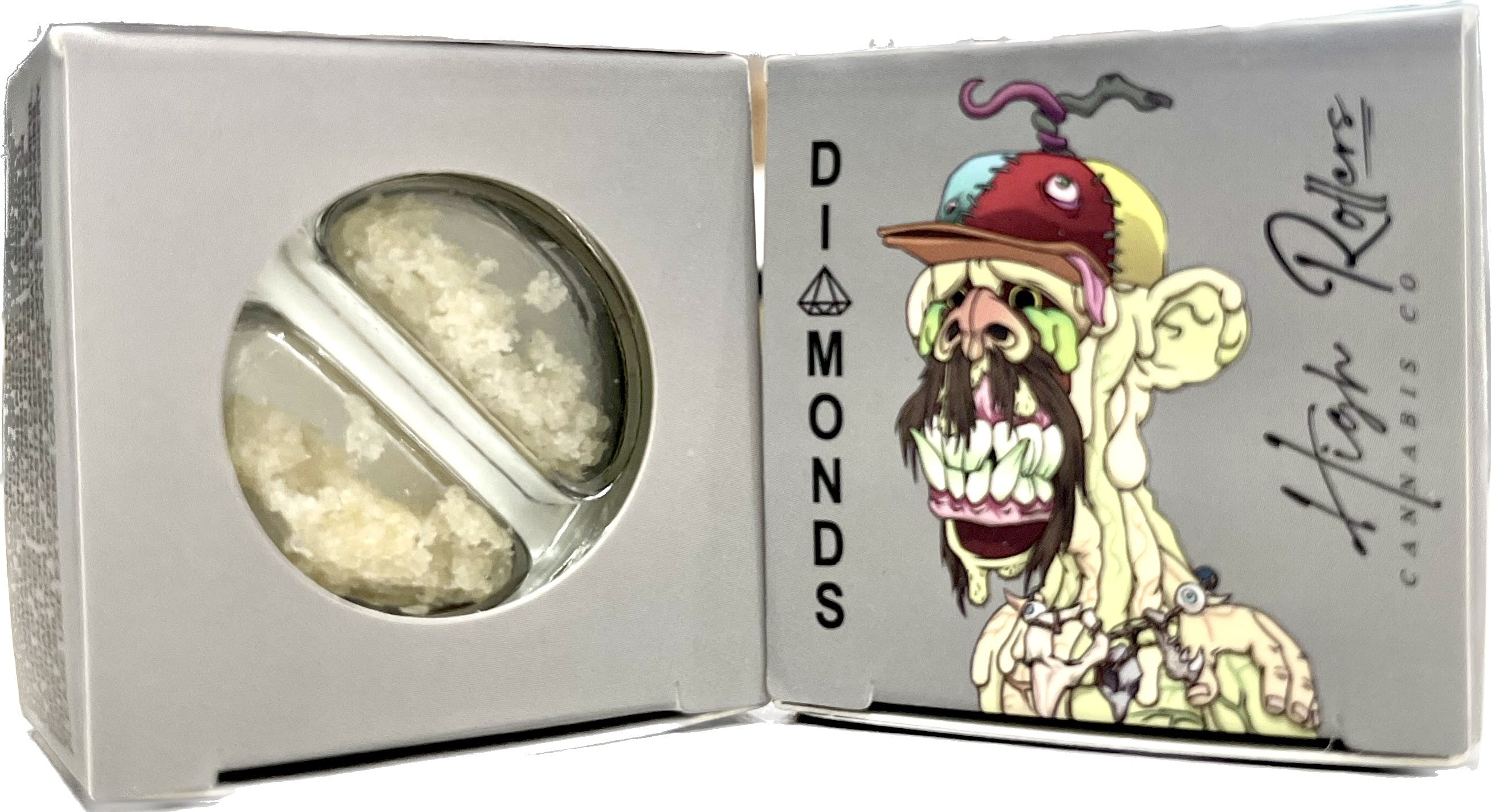 Photograph of product: HIGH ROLLERS 1G DIAMONDS-SPLIT STRAINS-GG4xLEMON CHERRY GELATO