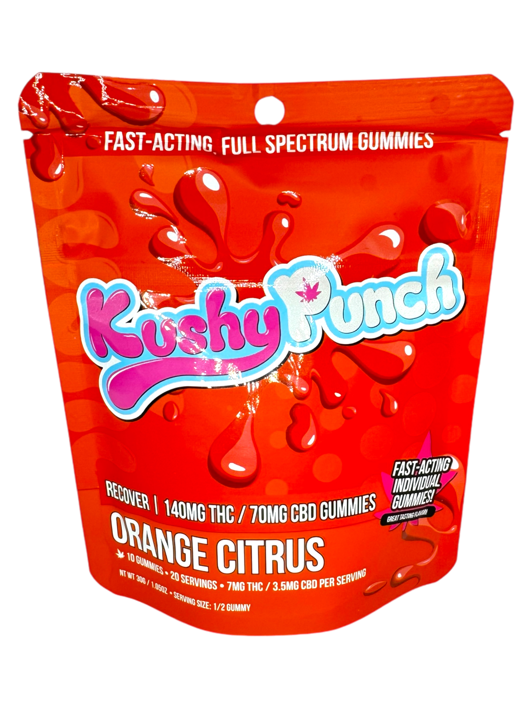 Photograph of product: 140mg Orange Citrus Gummies W/ 70mg Cbd