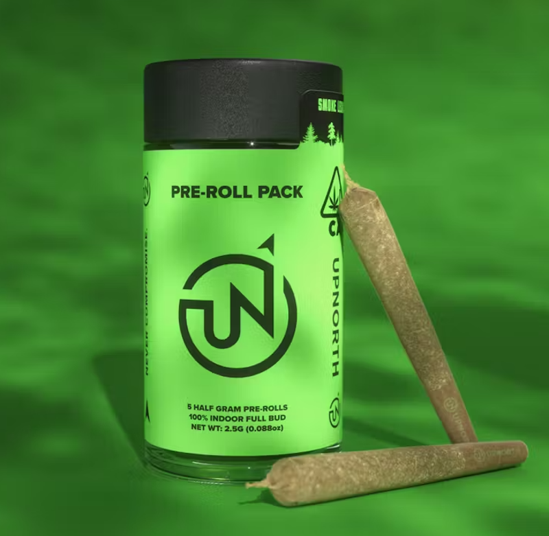 Photograph of product: Durban Poison (S) INFUSED PREROLLS 5pk - UpNorth