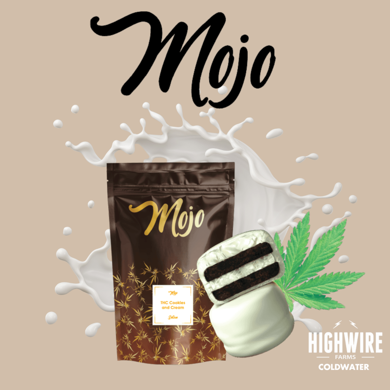 Photograph of product: Mojo Cookies & Cream Bites 200mg (Oui'd)