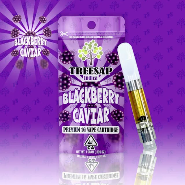 Photograph of product: Treesap - Cart 1g (IND) - Blackberry Caviar - 