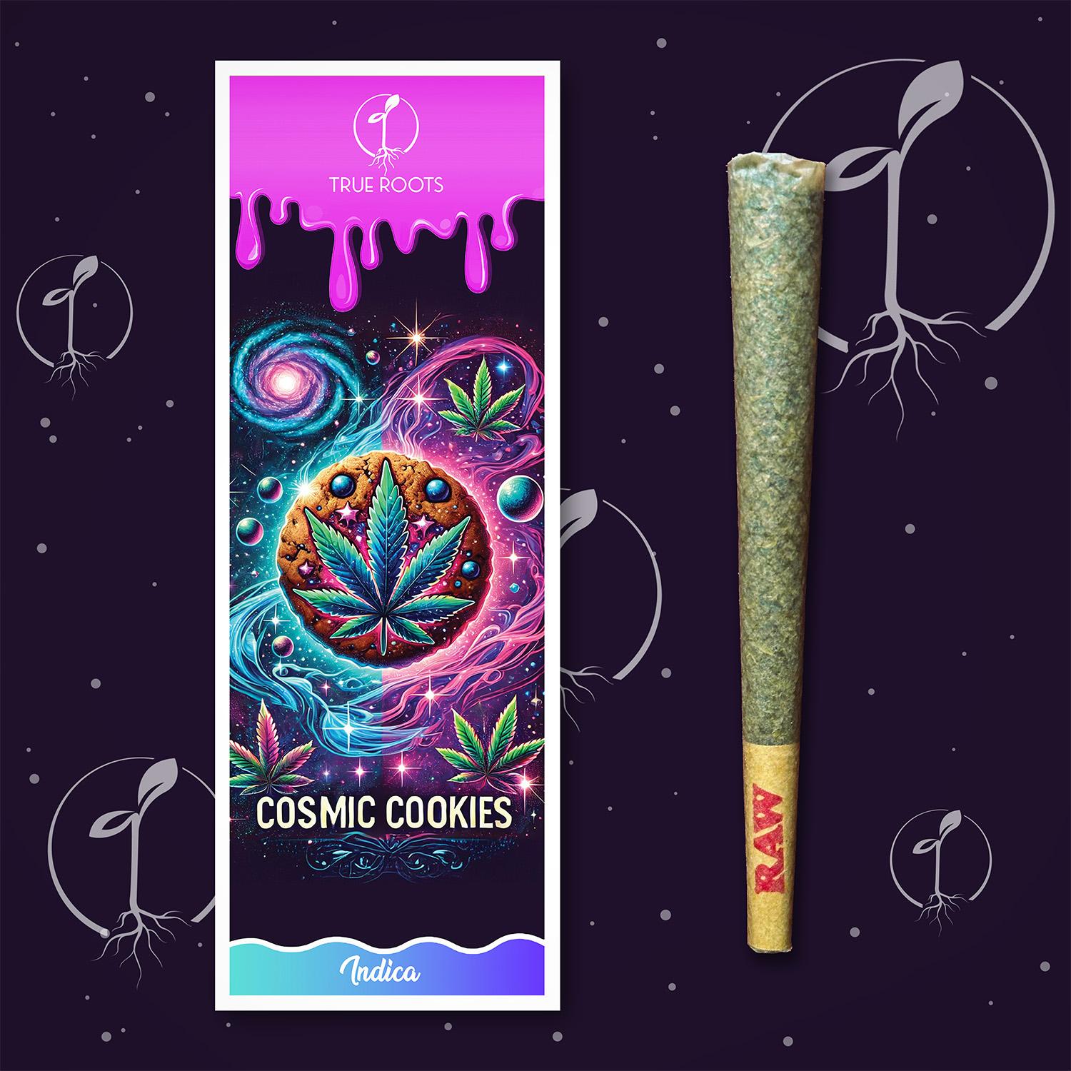 Photograph of product: Canvas Cones - Cosmic Cookies - Preroll 1.1g [Oui'd]