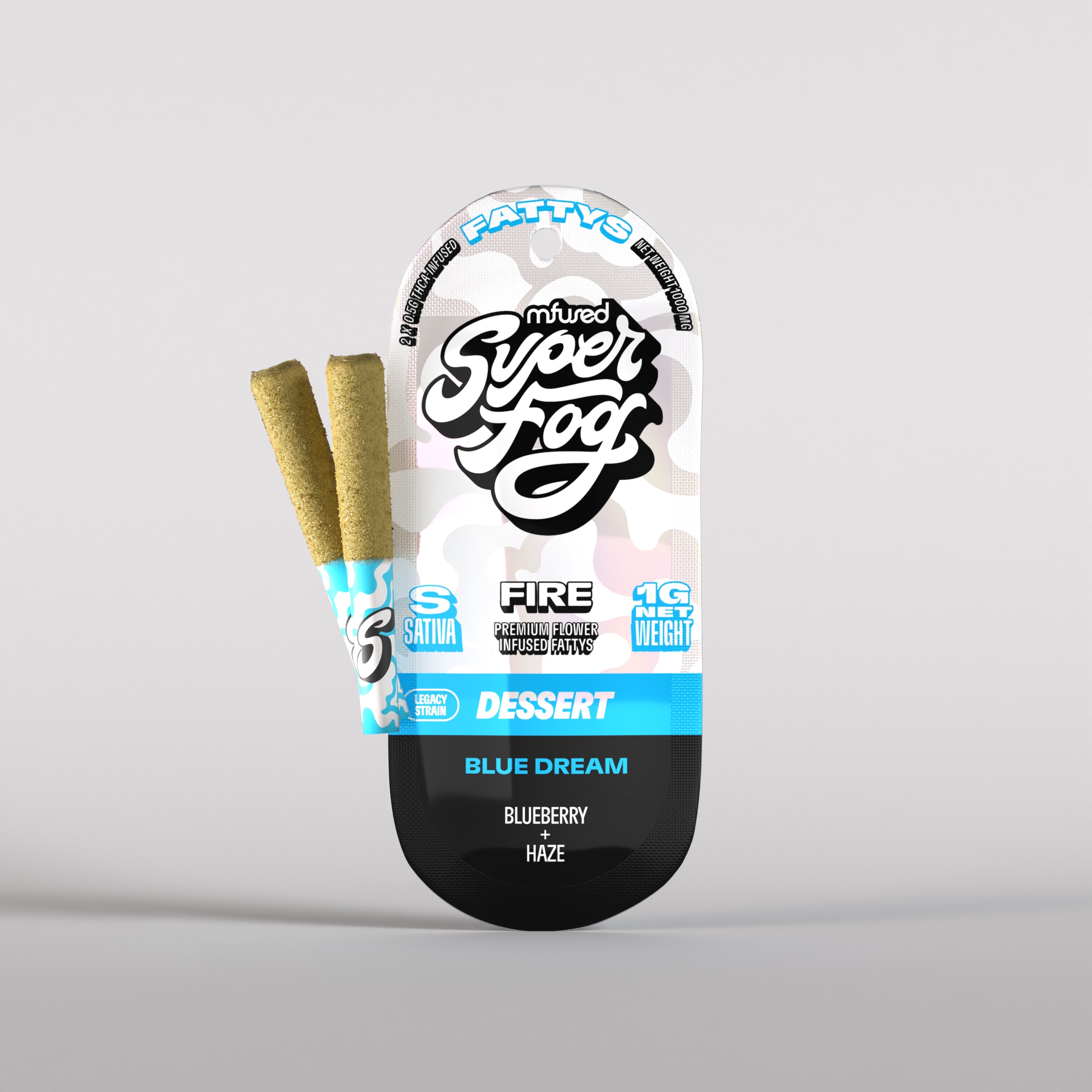 Photograph of Product: Blue Dream Infused Pre-Roll | 2 x 0.5g