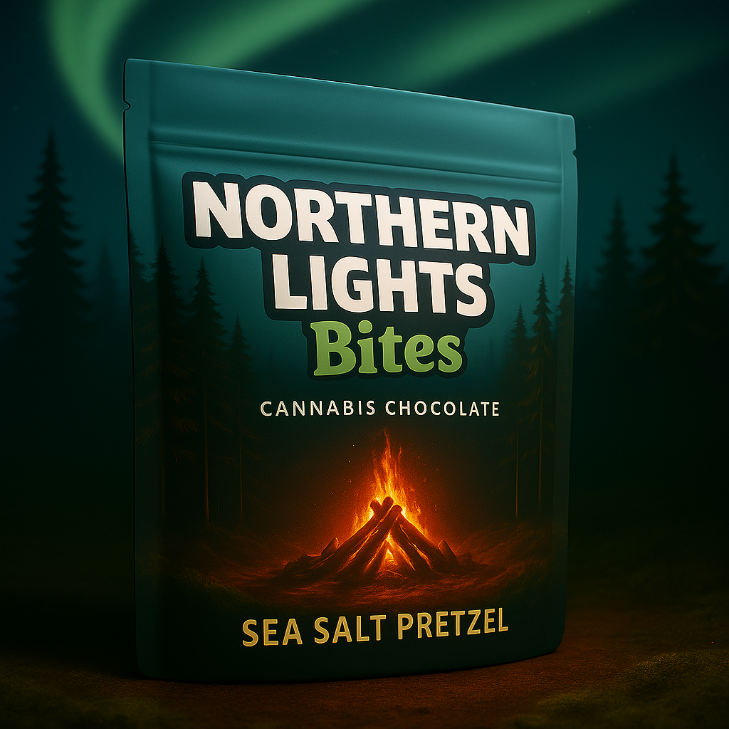 Photograph of product: Sea Salt Pretzel Chocolate Bites | Northern Lights FX | 200mg