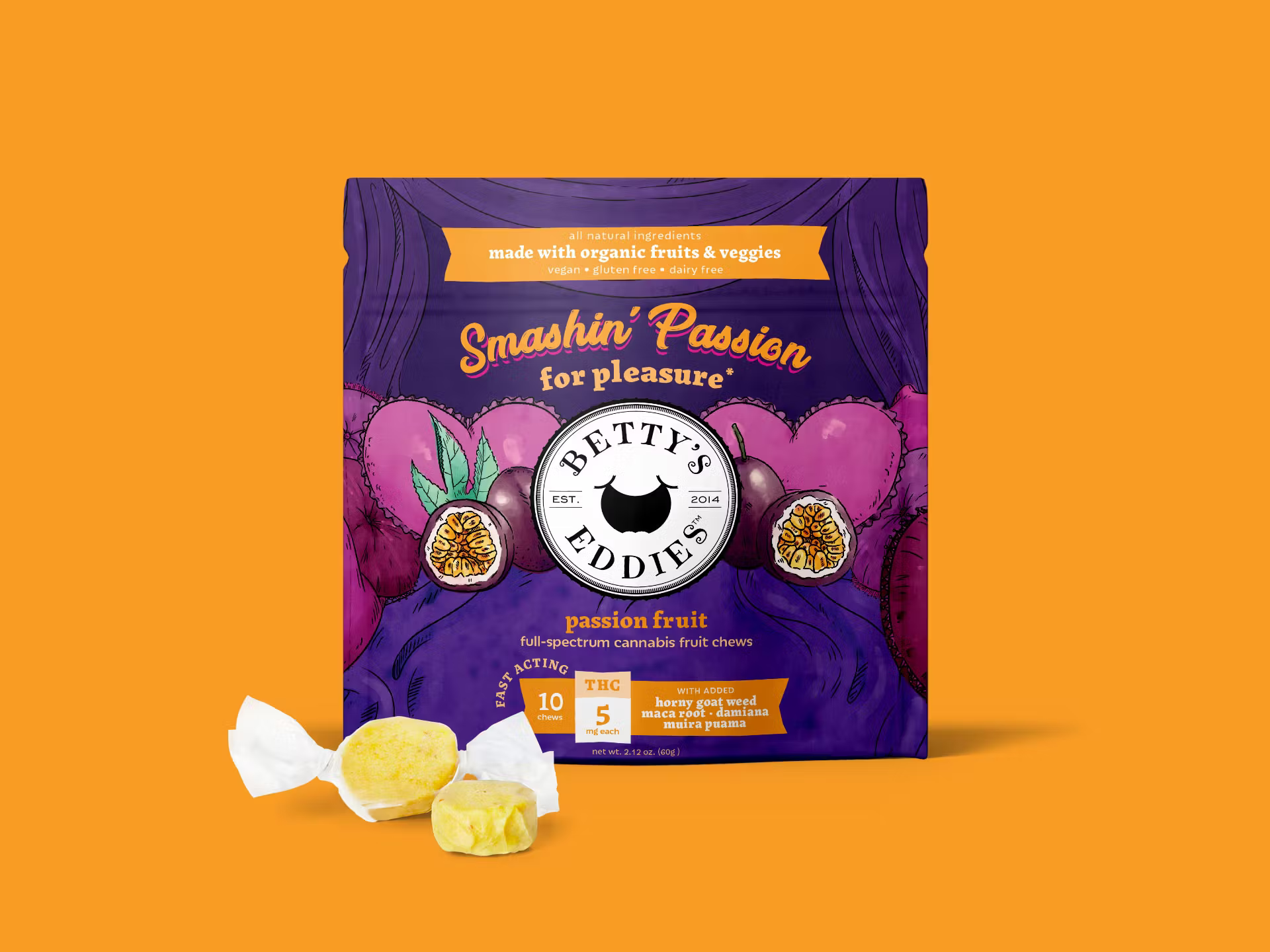 Photograph of product: Passion Taffy Chews | 10 Servings