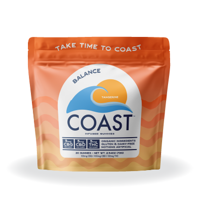 Photograph of product: Tangerine 1:1:1 5mg (20ct) - Coast