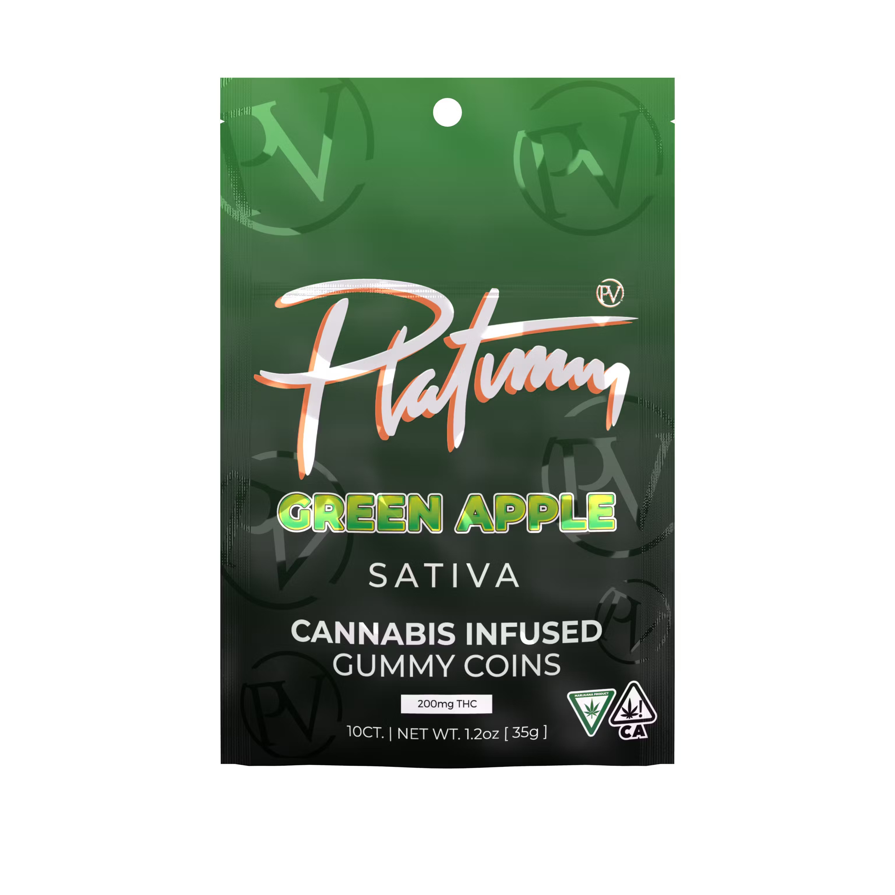 Photograph of product: Platinum Vape Live Resin Gummies Green Apple Burst 200mg