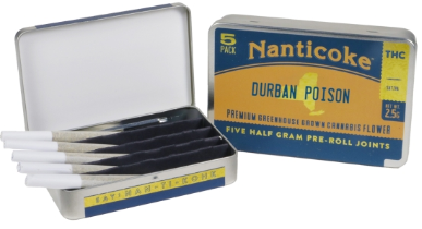 Photograph of product: Nanticoke Durban Poison 5pk Prerolls