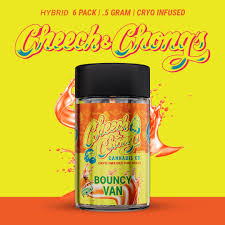 Photograph of product: Cheech & Chong | Bouncy Van | Cryo Infused Pre-roll Pack x 6 (3g) | Hybrid
