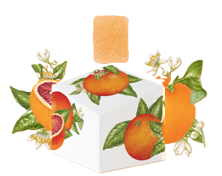 Photograph of product: Blood Orange 1:1 Oui'd Gummies 100mg [E29]