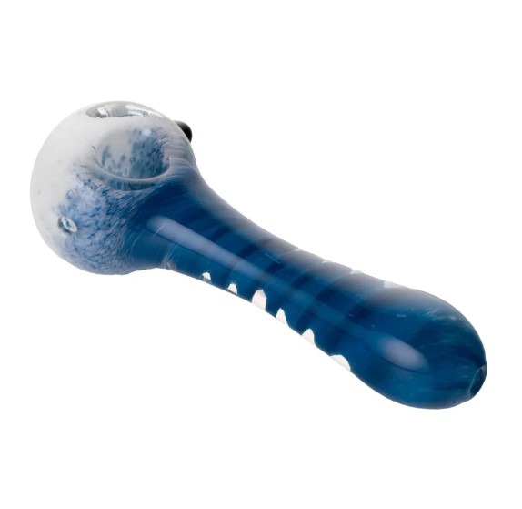 Photograph of product: Human Grade | IO Twist | Bowl | White Frit w/ Blue