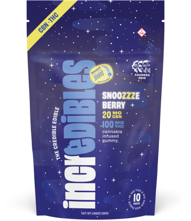 Photograph of product: 100mg Gummies | Incredibles - | Snoozzzeberry