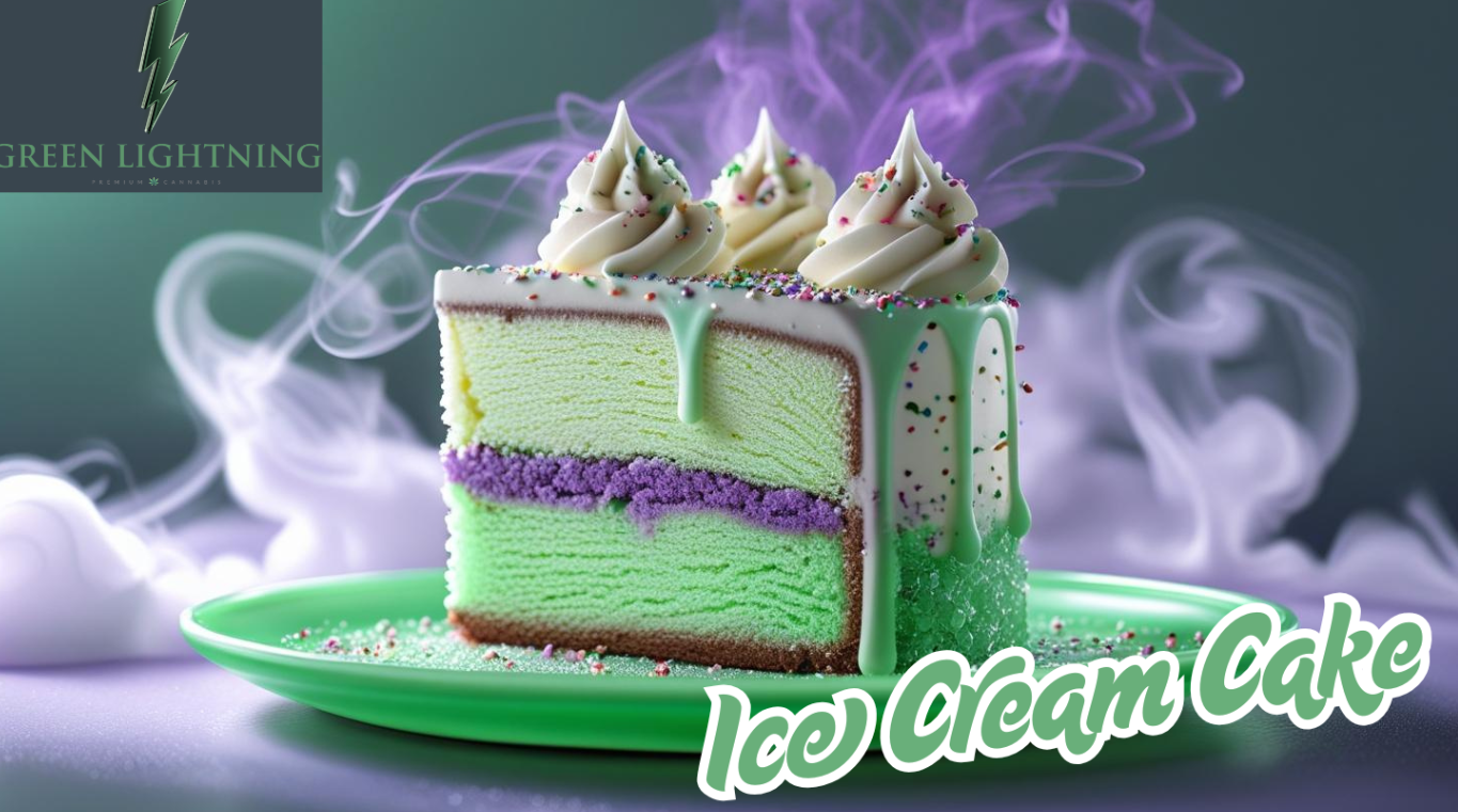 Photograph of product: [REC] Green Lightning | Ice Cream Cake #2 | 3.5g Flower