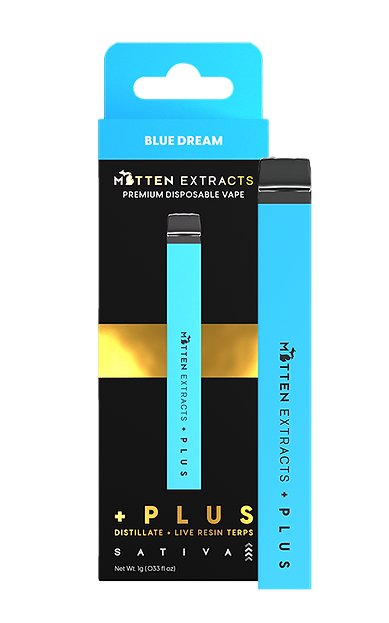Photograph of Product: Mitten Extracts | 1g Disposable | Blue Dream