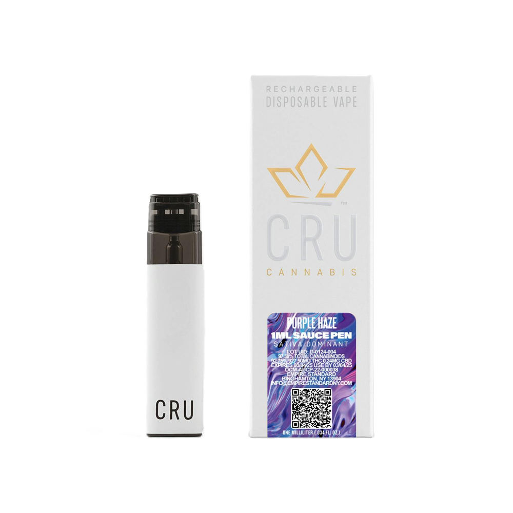 Photograph of product: CRU | Purple Haze | Live Resin All-In-One Vape 1ML