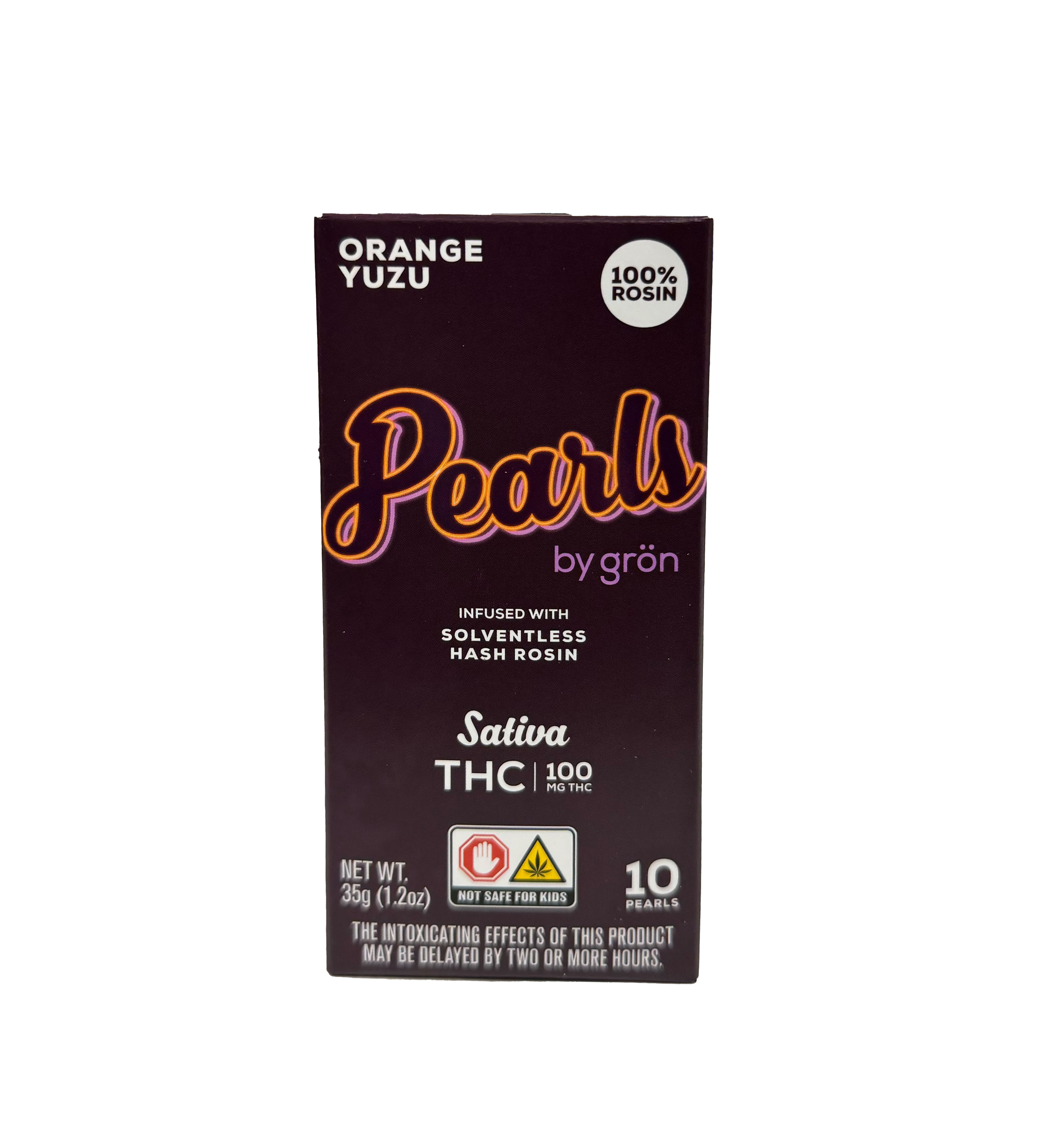 Photograph of product: Grn | Rosin Pearls | Orange Yuzu | 10 Pack 100mg