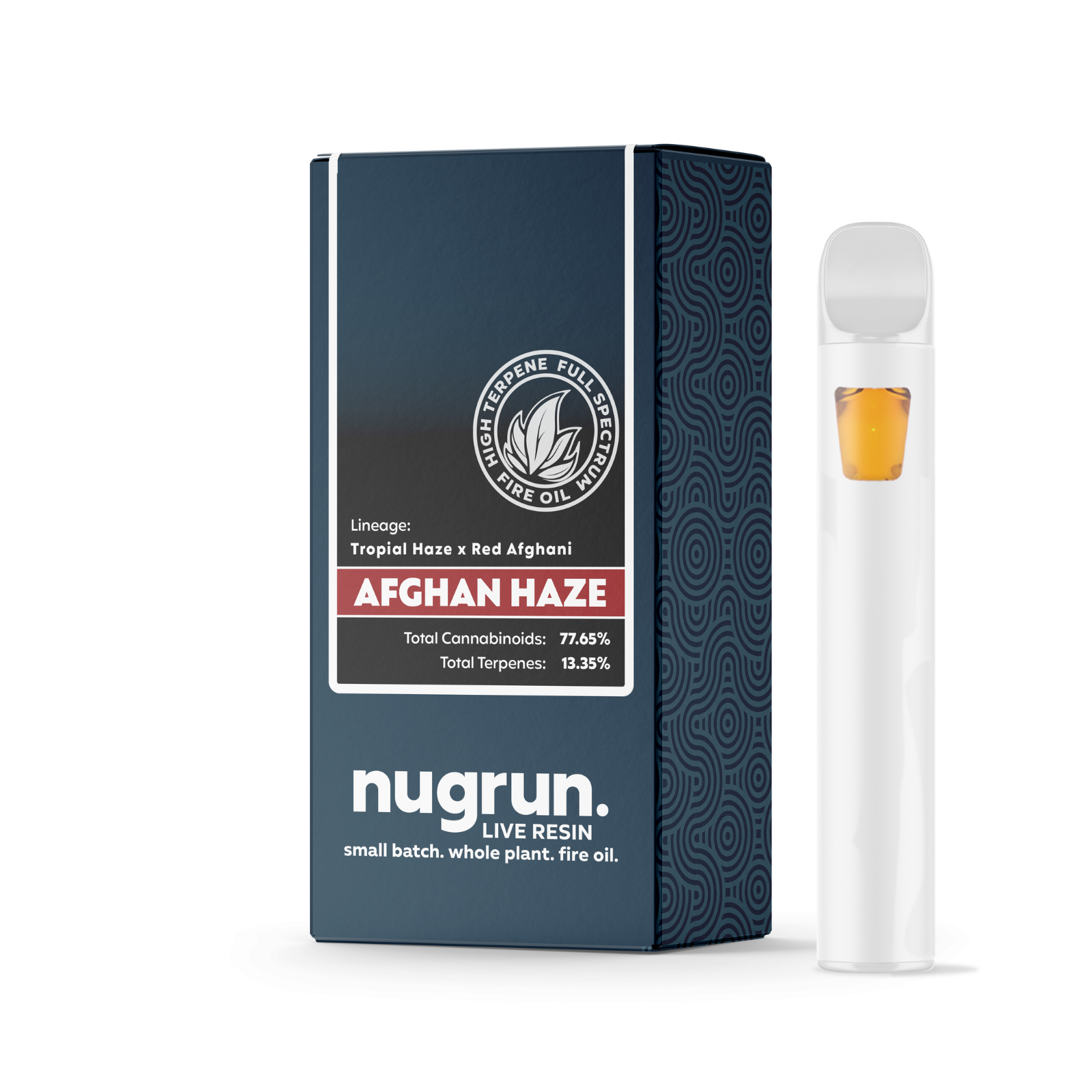 Photograph of product: nugrun. Live Resin 1G AIO | Afghan Haze
