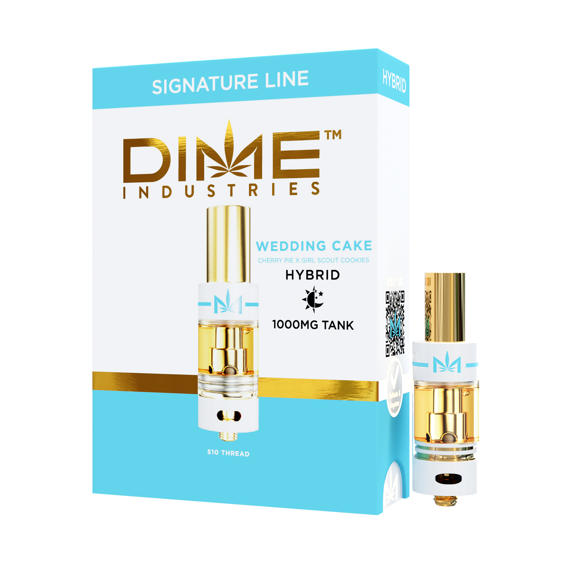 Photograph of product: DIME - CART DISTILLATE - 1G - WEDDING CAKE - HYBRID