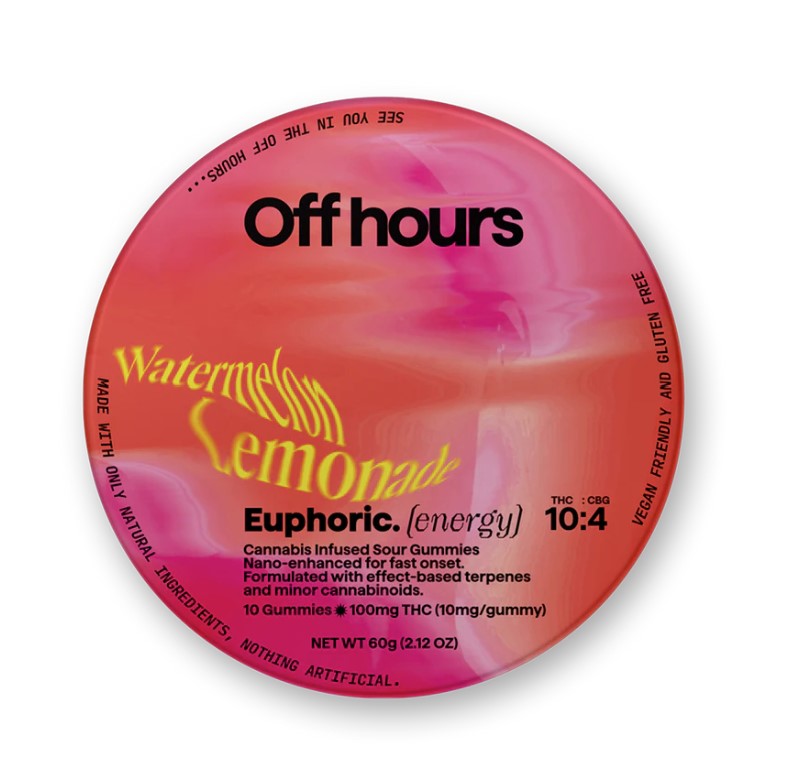 Photograph of product: Off Hours | Euphoric | Energy | Gummy Edibles | 100mg