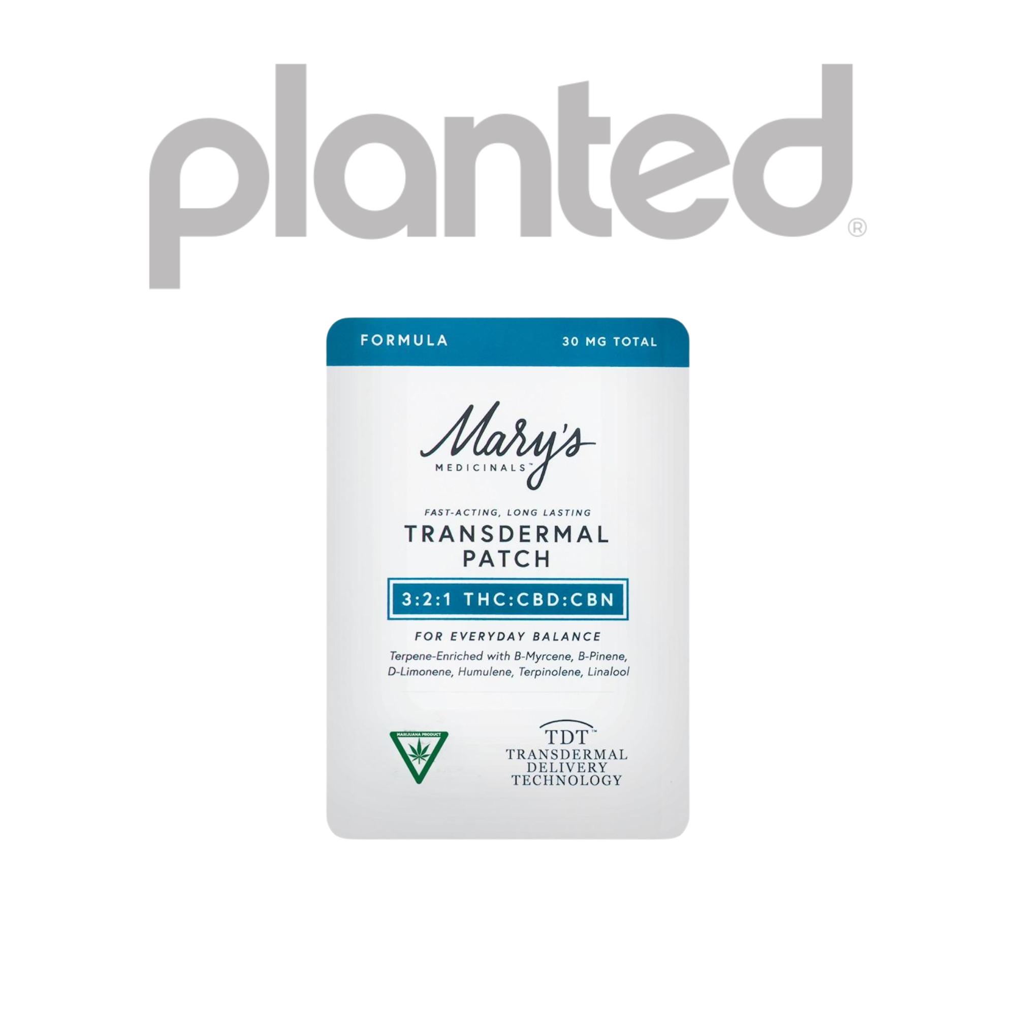 Photograph of product: MARY'S MEDICINAL | 3:2:1 TH-oui\CBN\CBD PATCH | 20MG | REC