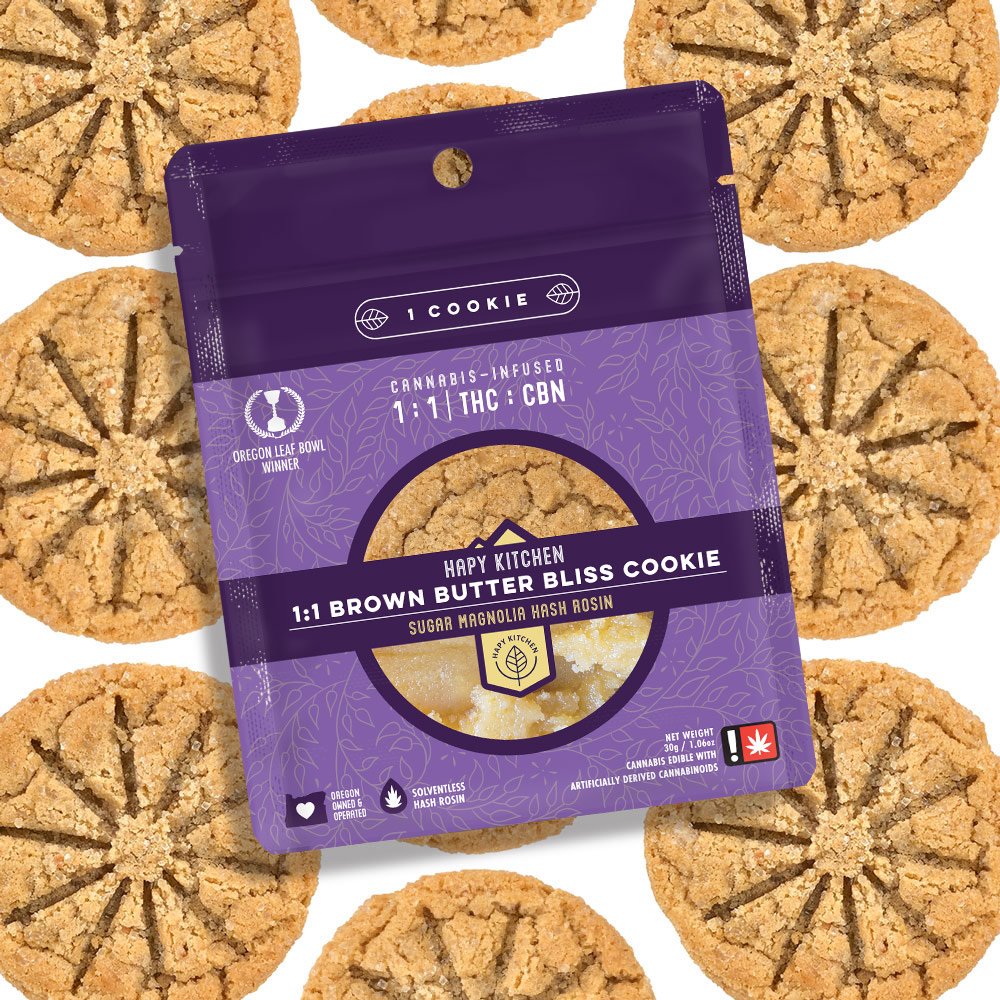 Photograph of product: Hapy Kitchen | 1:1 BROWN BUTTER BLISS au chocolat Rosin Cookie | 100mg