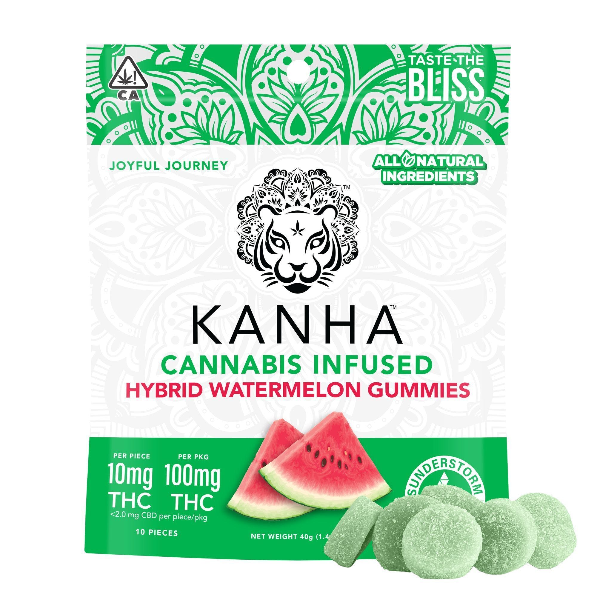 Photograph of product: Kanha - Edible - Watermelon (100mg)
