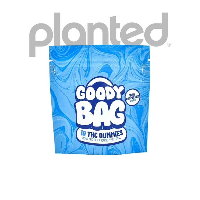Photograph of product: GOODY BAG | BLUE RASPBERRY | Oui'd | GUMMIES | 400MG:200MG:100MG | REC