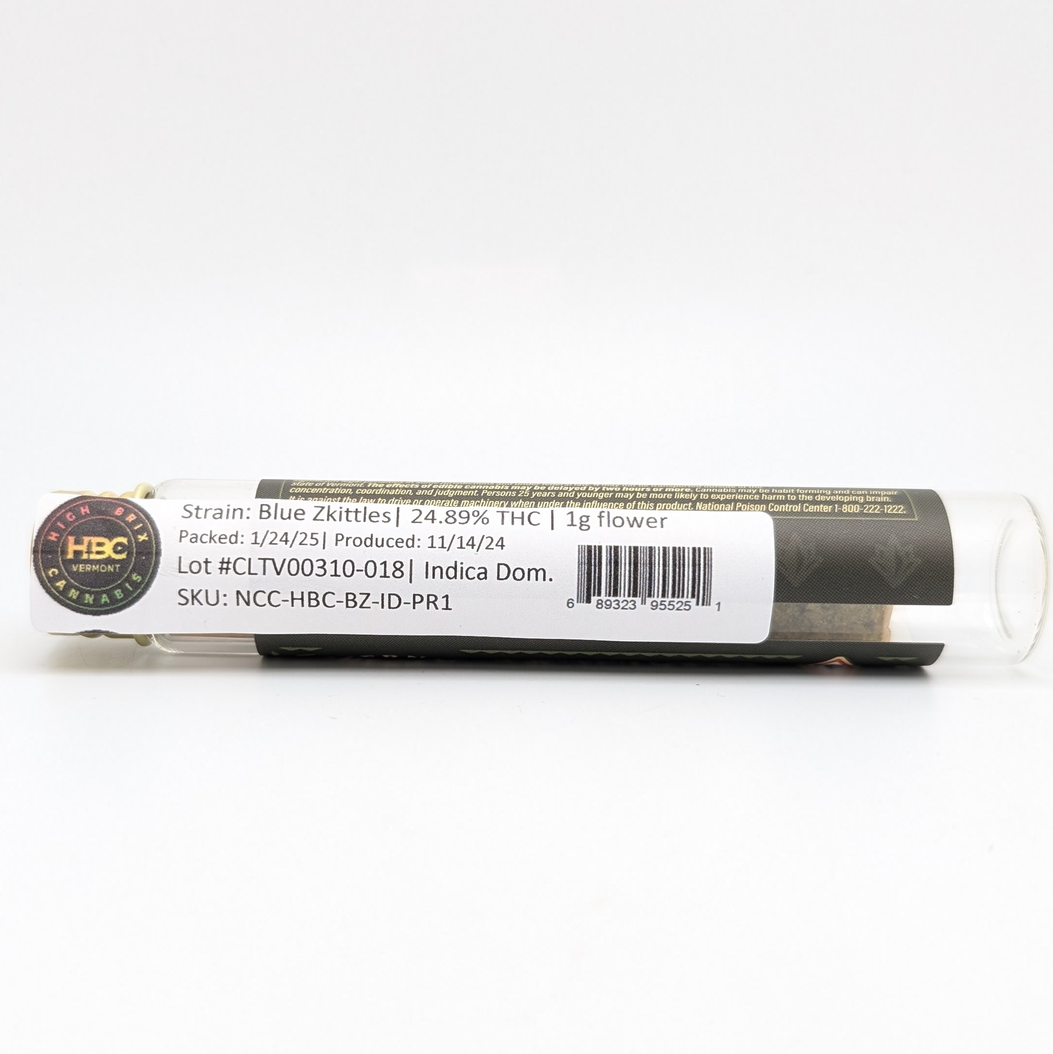 Photograph of Product: Blue Zkittlez 1g Pre Roll