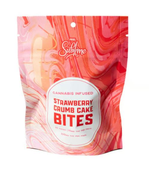 Photograph of product: Strawberry Crumb Cake | 100mg