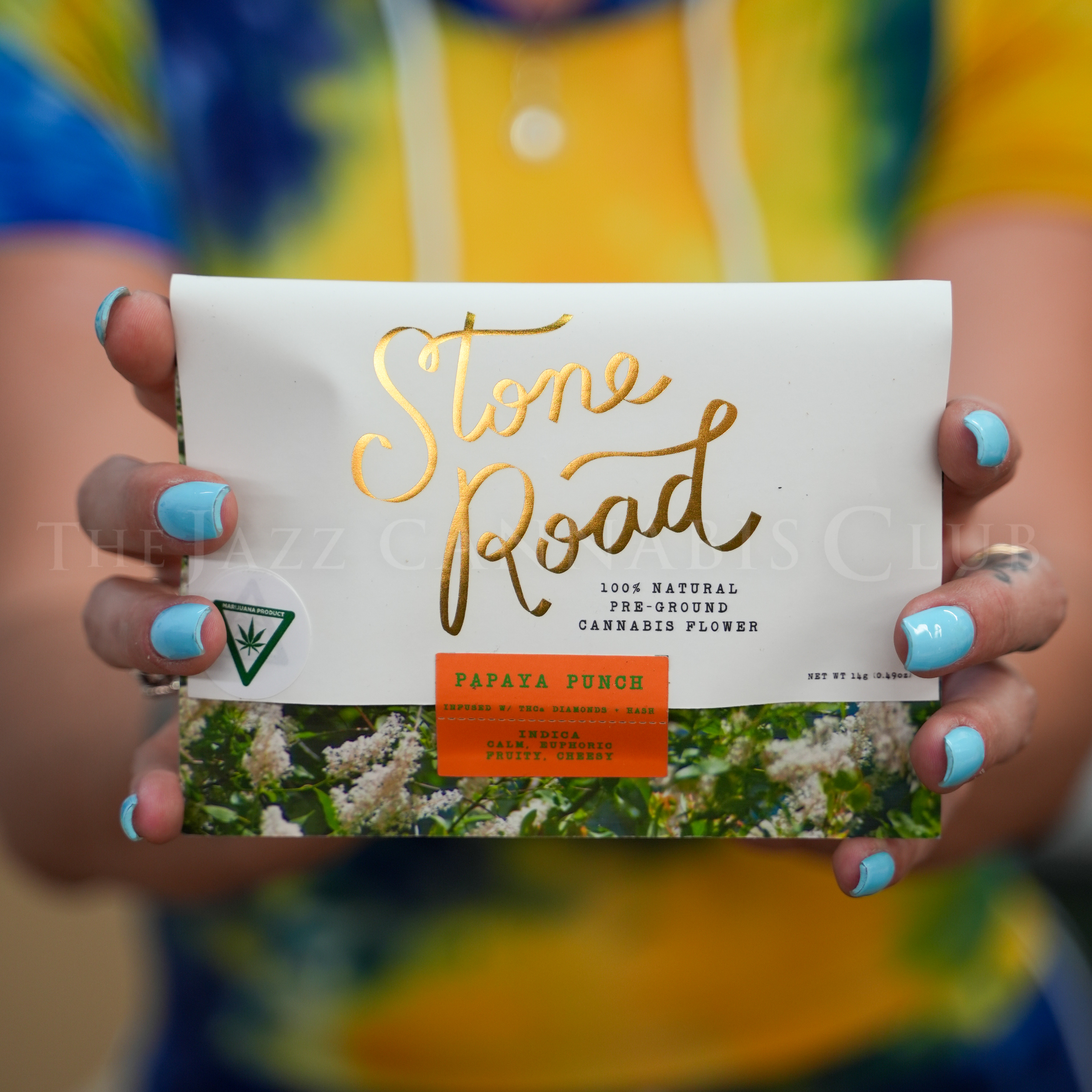 Photograph of product: Stone Road - Papaya Punch Roll Your Own Pouch Pre Ground Infused Flower - 14g