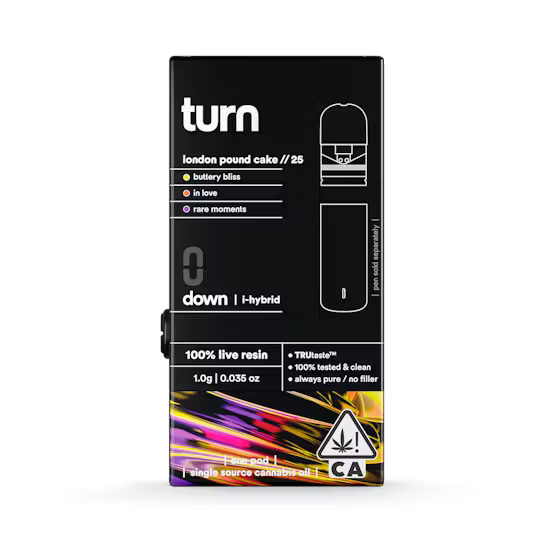 Photograph of product: Turn - Disposable - Live Resin - London Pound Cake - 1G