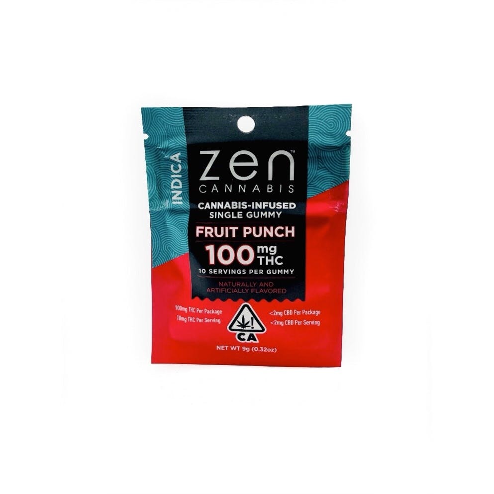 Photograph of product: Zen - Oui'd Fruit Punch Single Gummy 100mg [ALL TAXES INCLUDED]