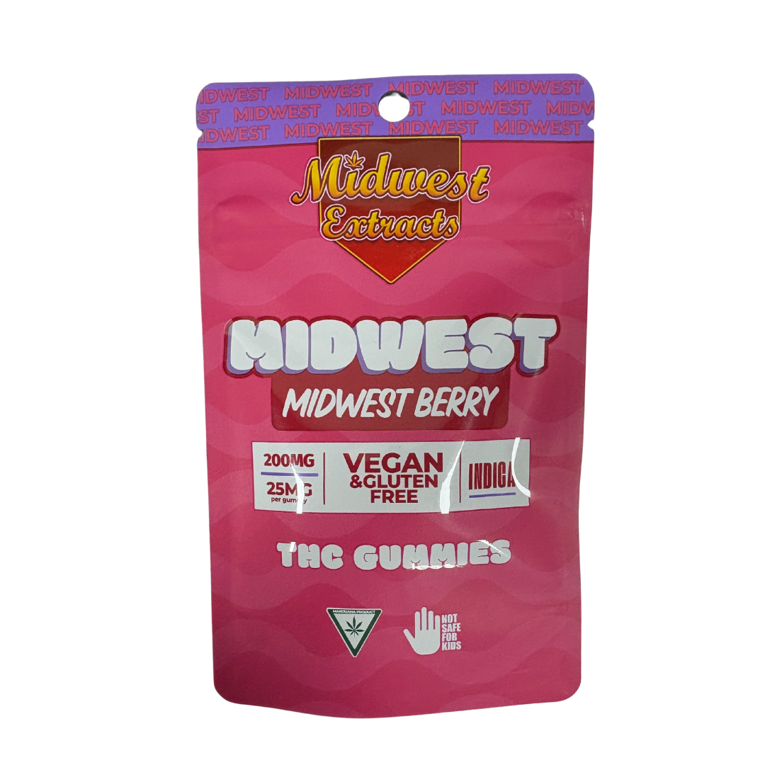 Photograph of product: Midwest Extracts - 200mg Gummies - Midwest Berry
