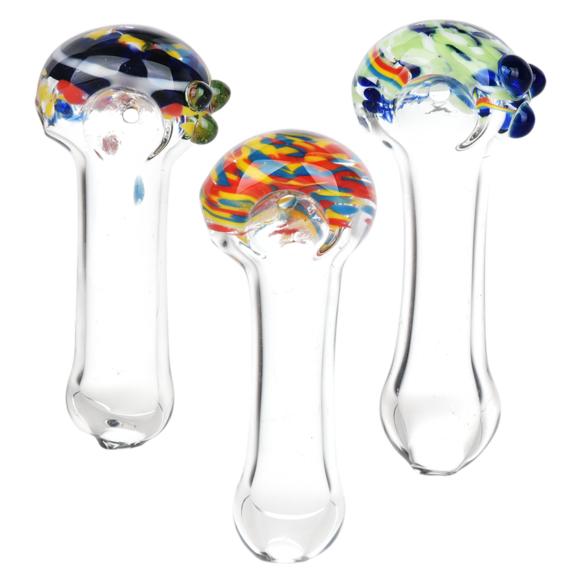 Photograph of product: Rasta Stripe Candy Dip Glass Spoon Pipe | 3"