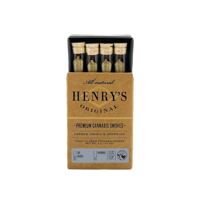 Photograph of product: OG Kush - 0.5g Pre-Rolls 4-Pack - 