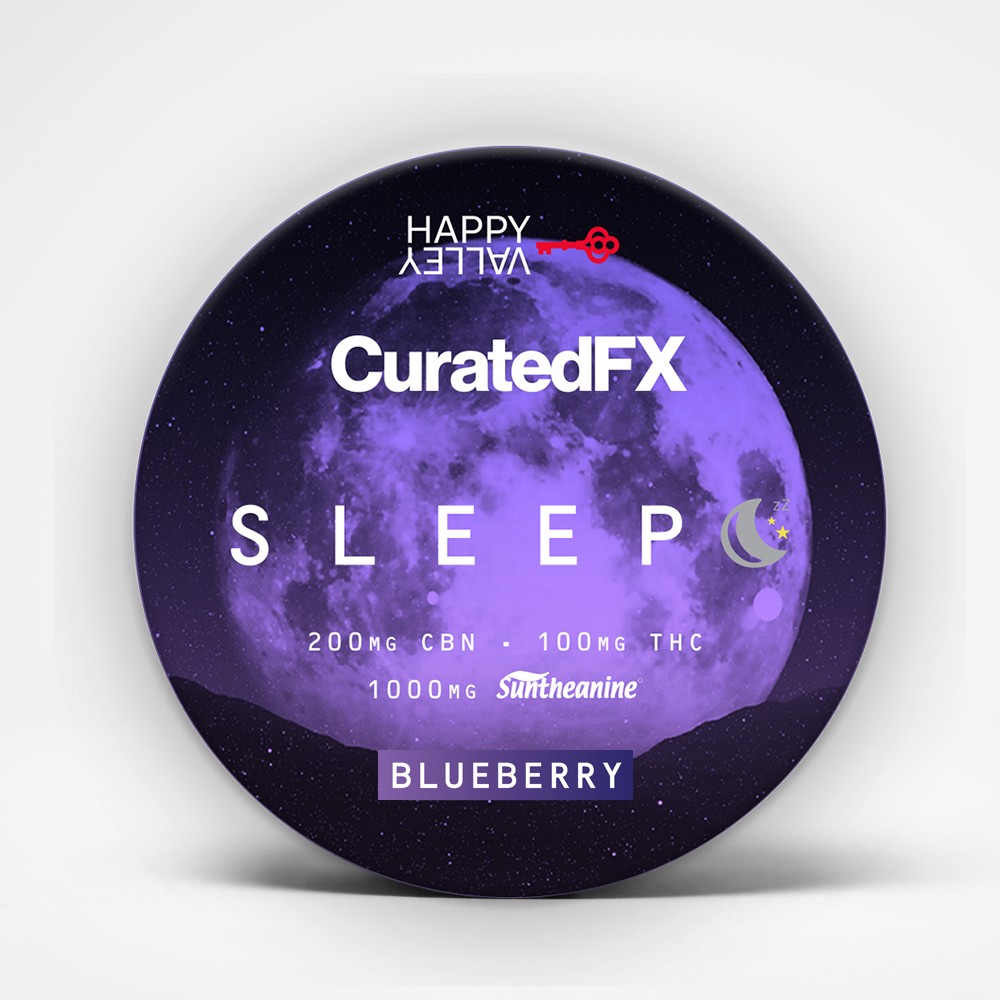 Photograph of product: CuratedFX Gummies 100mg - Blueberry - SLEEP
