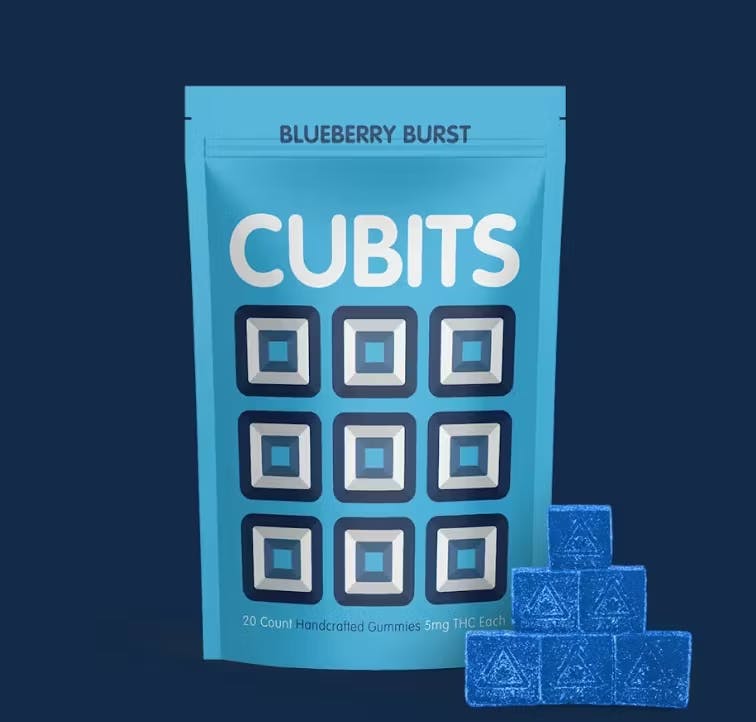 Photograph of product: Cubits | Blueberry Burst | 20 Pack | 100mg