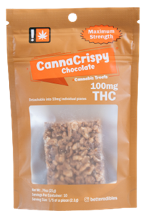 Photograph of product: 100mg CannaCrispy - Chocolate Oui'd