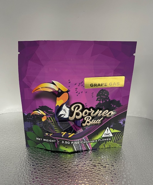 Photograph of product: Borneo Bud | 3.5g | Grape Gas