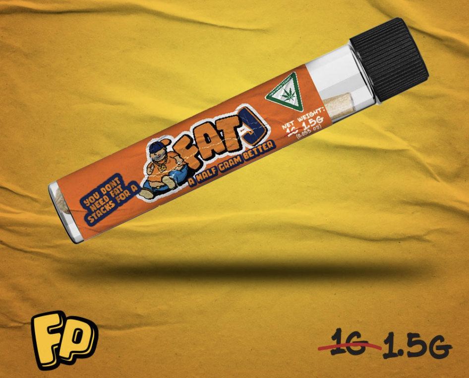 Photograph of product: Fat J | Pre-Roll - 1.5g - LA Pop Rocks x Purple Push Pop